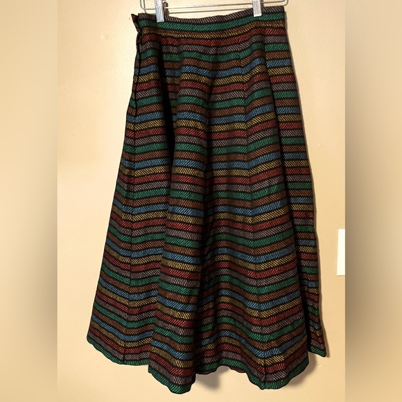 Vintage 1950’s Rainbow Wool Skirt - Picture 4 of 8